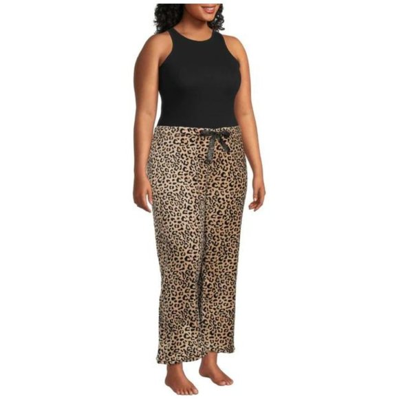 NYC Underground Super Soft Plush Pajama/Lounge Pants Nude/Black Size XL NWT - Picture 3 of 11